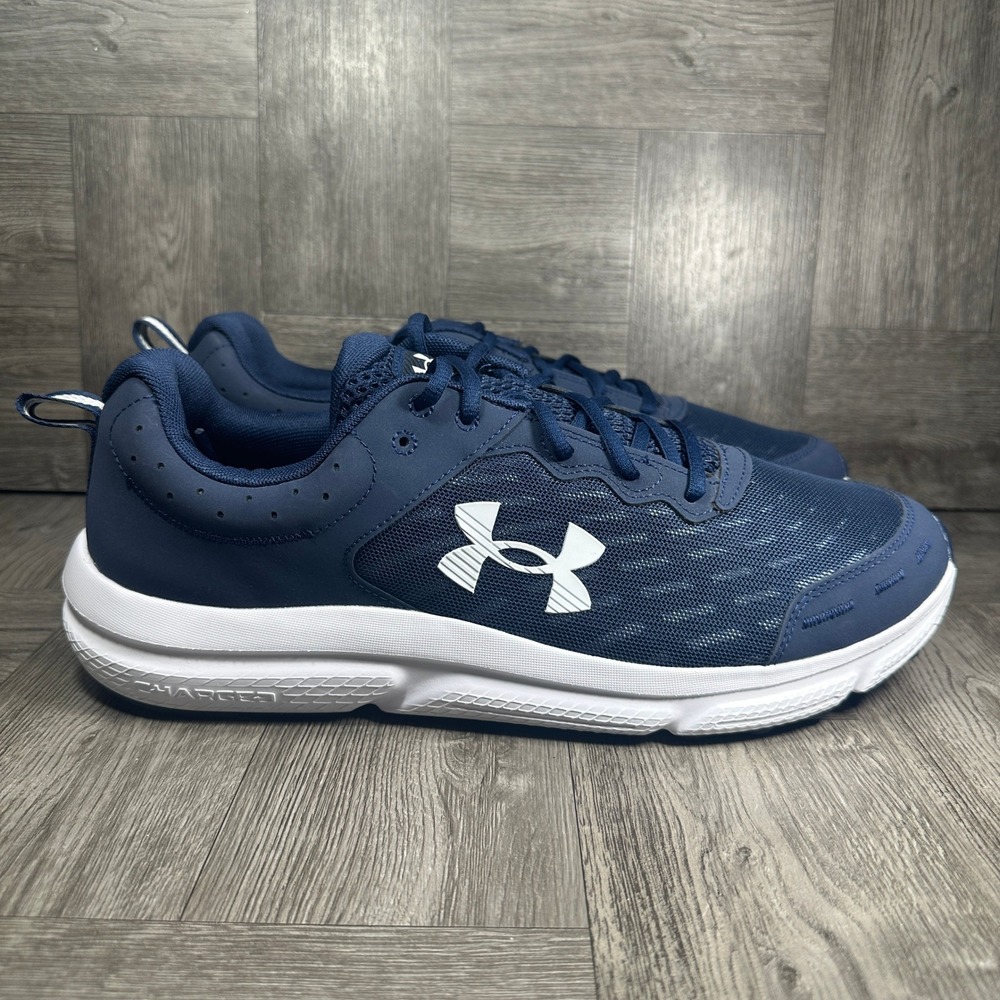 Under Armour Charged Assert 10 Running Shoes Mens 13 Navy Blue 3026175-400 NEW